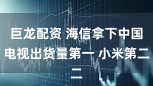 巨龙配资 海信拿下中国电视出货量第一 小米第二
